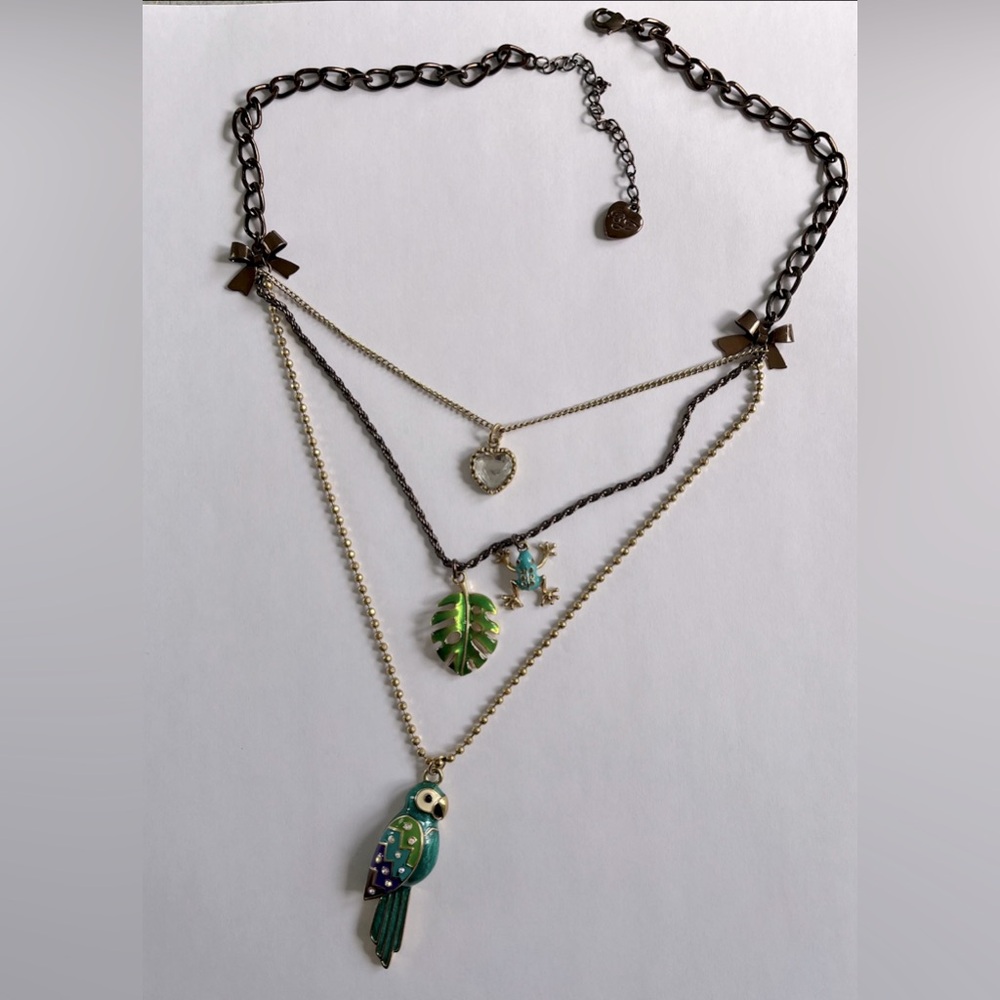 Betsey Johnson Illusion Necklace Jungle